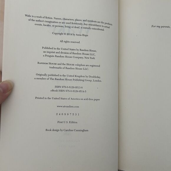 4/$25 Wake: A Novel - Hardcover By Hope, Anna - GOOD - Picture 5 of 6